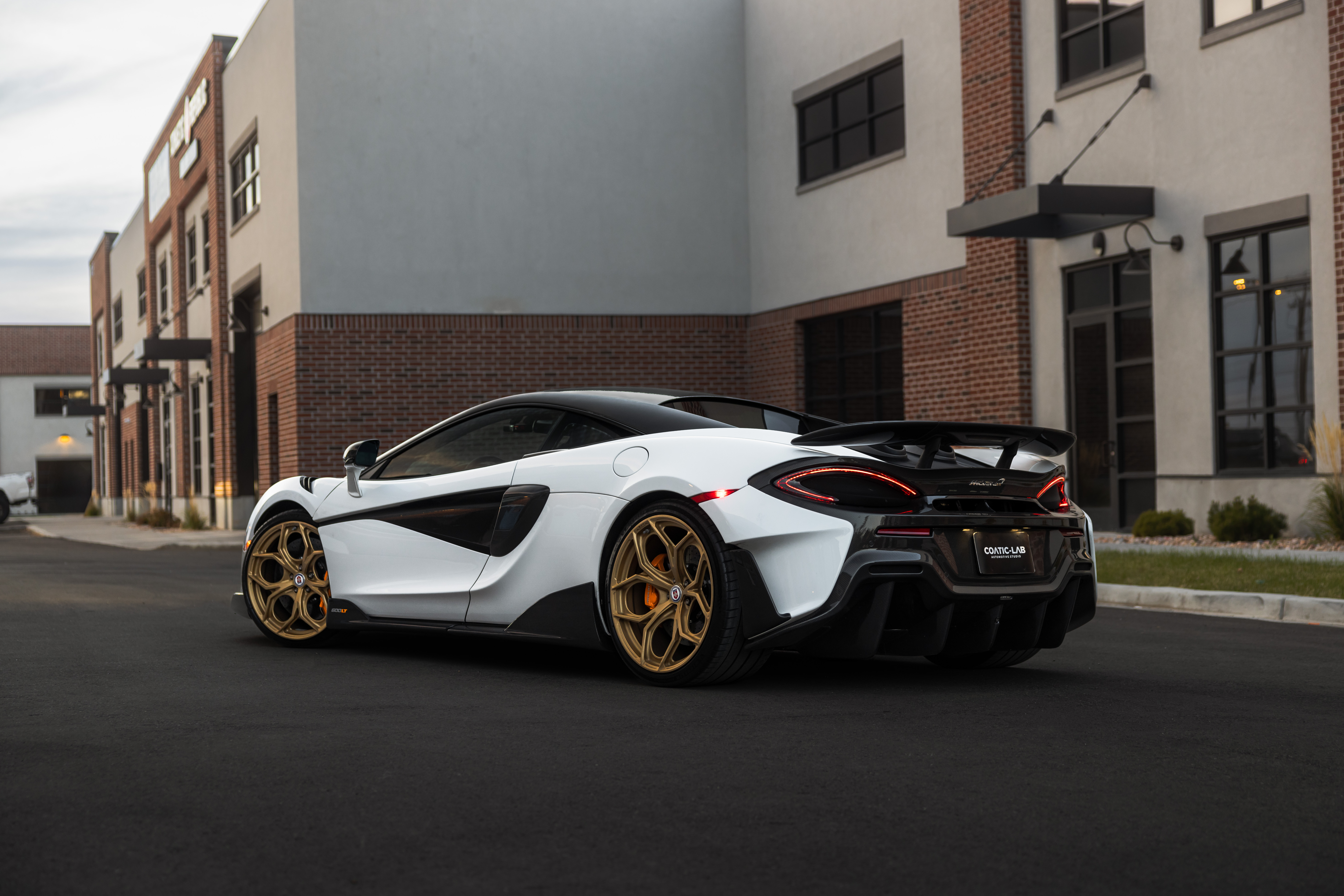 Paint protection film installed on a sports car at CoaticLab in Clearfield, Utah